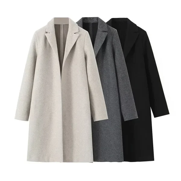 Women’s Open Stitch V-Neck Trench Coat